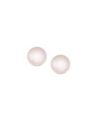Pink Pearl Stud Earrings,