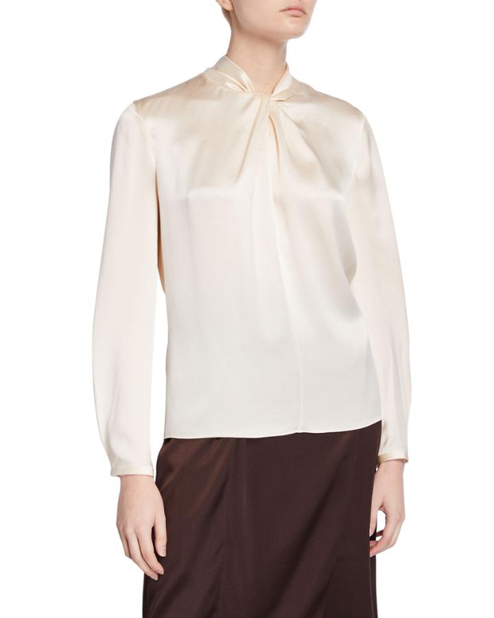 Knotted High-neck Long-sleeve
