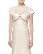 Cap-sleeve Jacquard Bolero