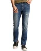Men's Bowery Roadie Wash Slim Distressed Stretch Denim Jeans