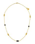 Cocoon 24k Beaded Sapphire Station Necklace