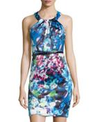 Spring Floral Sheath Dress,