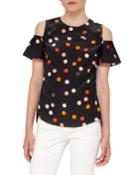 Blouse, Silk, Round Neck, Bac