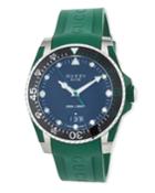 40mm Dive Rubber Watch, Green