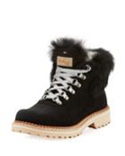 Sequoia Fur-trim Suede Hiker Boot