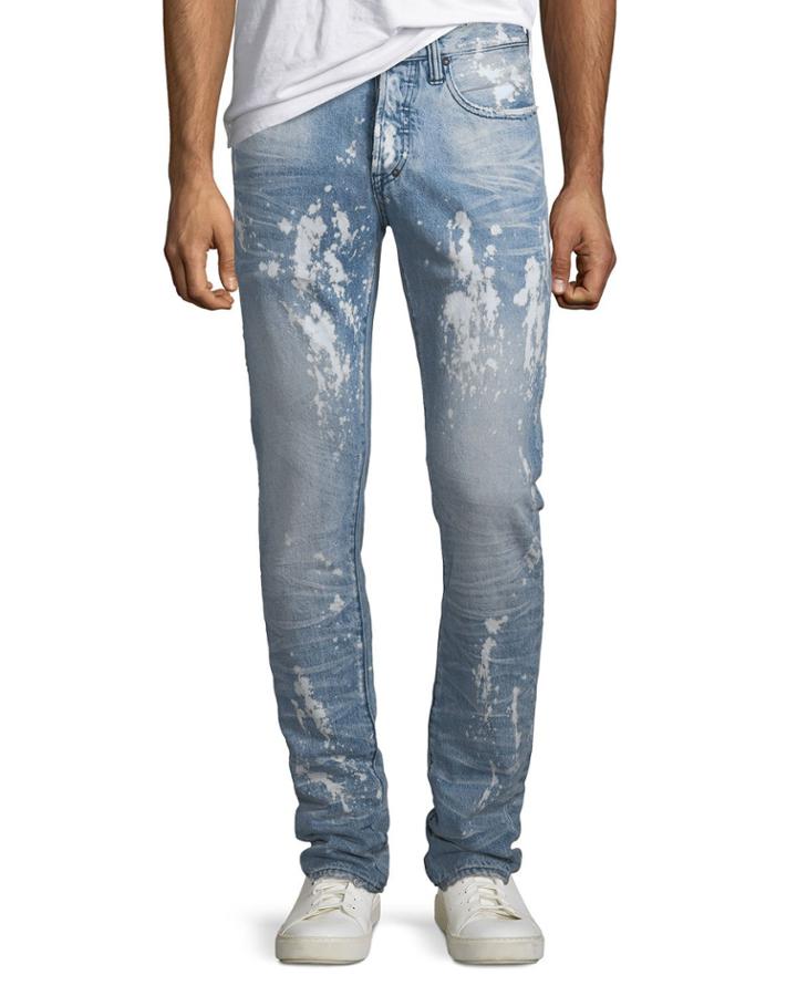 Men's Le Sabre Bleached Stain Tapered Jeans