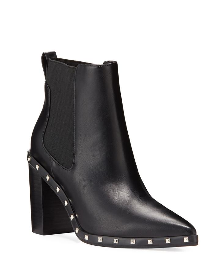 Dodger Studded Faux-leather Booties