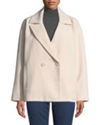 Double-breasted Tweed Pea Coat