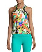 Pop Floral-print Performance Tank,
