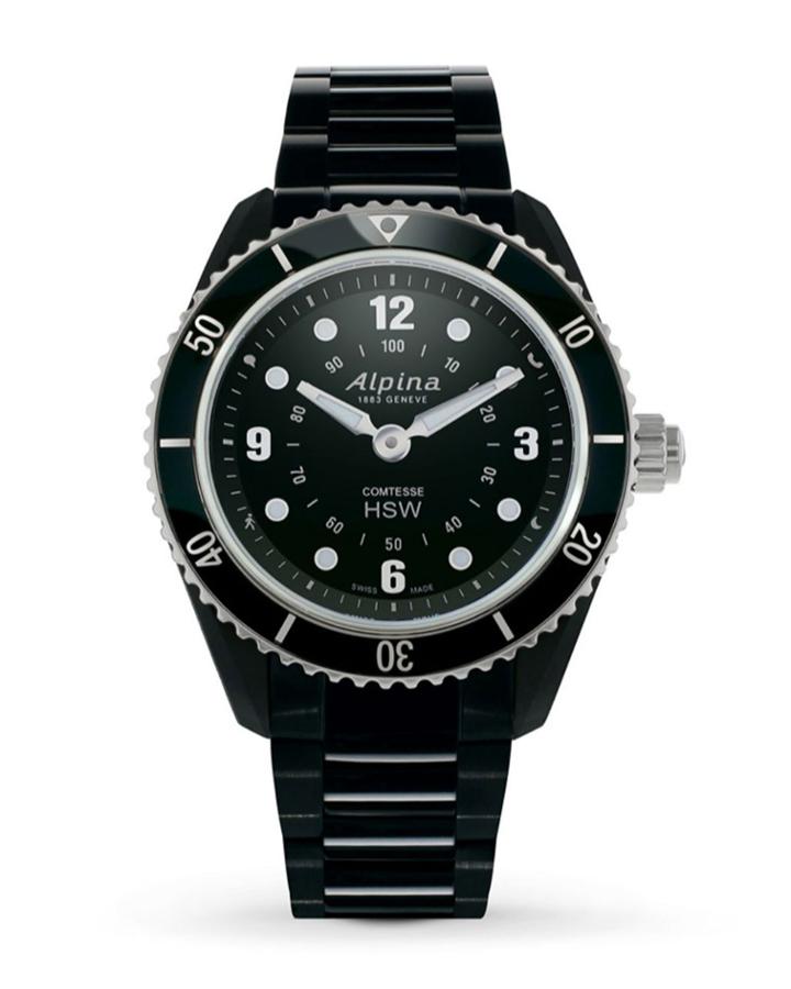 36mm Comtesse Horological Smartwatch, Black/silver