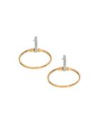 18k Classica Oval & Diamond Earrings, Gold/white