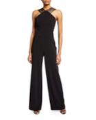 Sleeveless Multi Stripe Wide-leg Jumpsuit