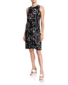 Floral Outline A-line Dress