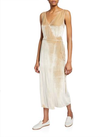Panne Velvet Wrap Dress