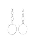 14k White Gold Multi-hoop Earrings