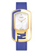 29x49mm Ff Two-tone Gold Ip Watch With Violet