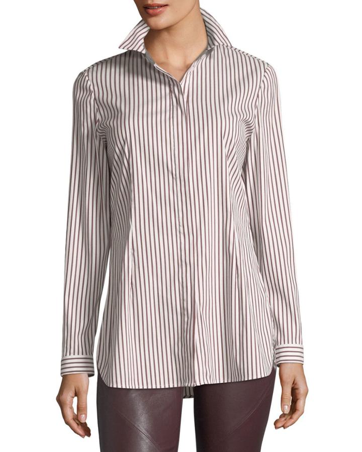 Jake Supreme Striped Button-front Blouse