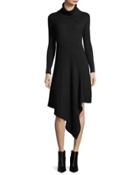 Handkerchief-hem Turtleneck