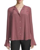 Star-print Button-front Open-back