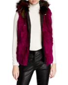 Rabbit/fox Fur Reversible Vest