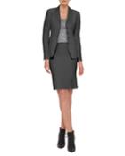 Intuition Button-front Jacket, Black