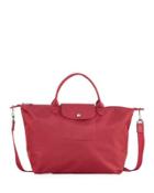 Le Pliage Neo Medium Nylon Shoulder Tote Bag, Red