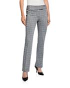 Glen Plaid Jacquard Mini Boot-cut Pants