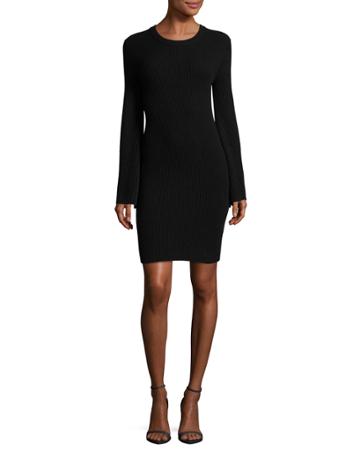 Gretel Crewneck Split-sleeve Ribbed
