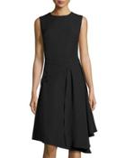 Gathered Thoughts Faux-wrap Dress, Black
