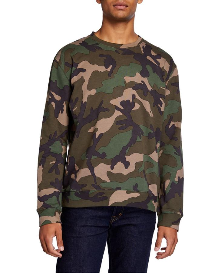 Camo-print Crewneck