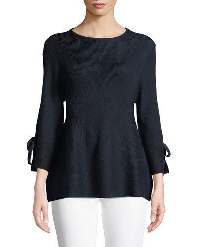 Bell-sleeve Tie-cuff