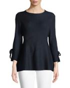 Bell-sleeve Tie-cuff