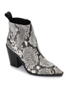 West Side Snake-embossed Booties