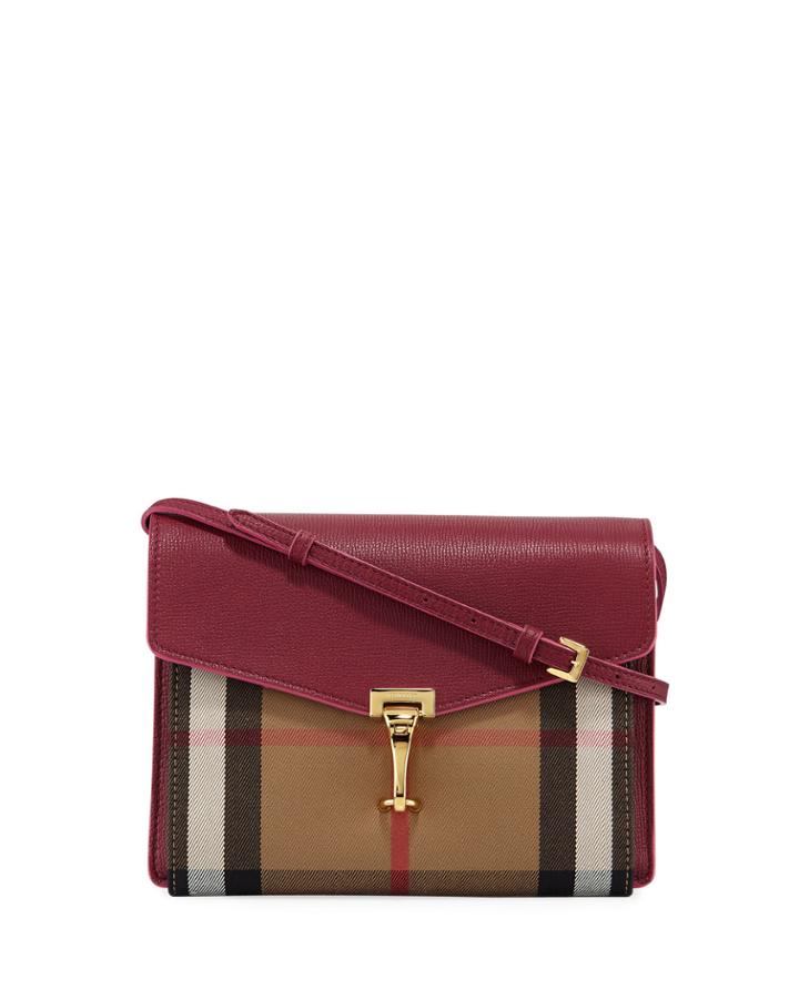 Macken Check/leather Crossbody Bag