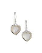 Wonderland Small Heart Wire Earrings In Mother-of-pearl