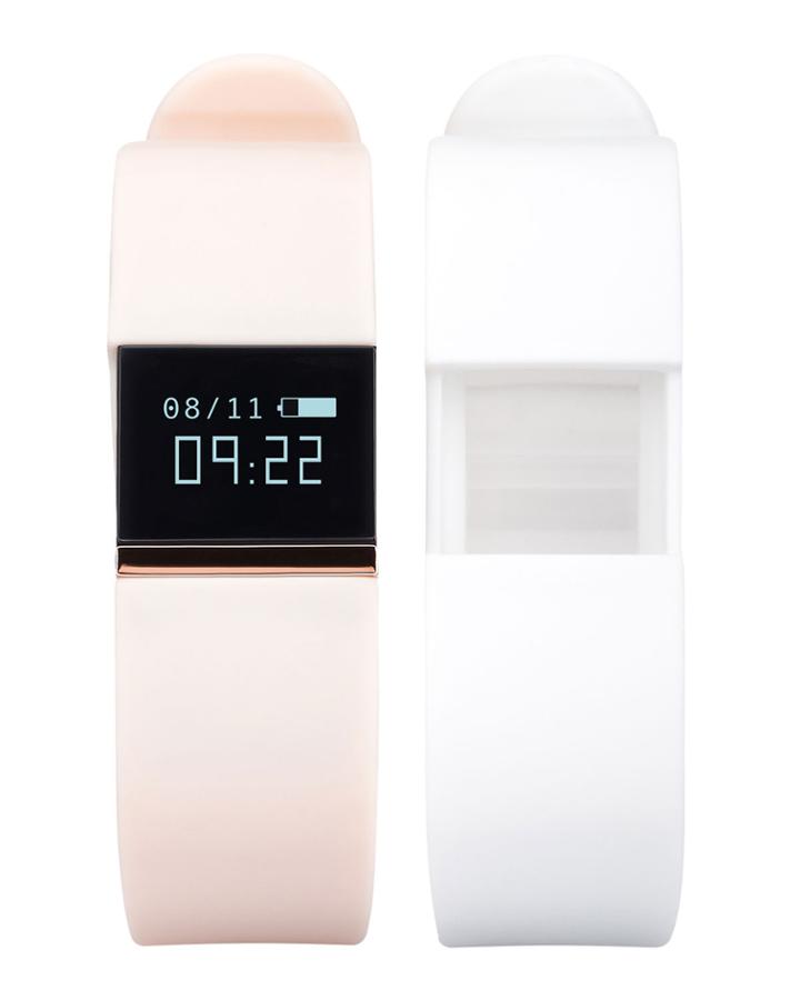 Activity Tracker W/ Interchangeable Straps, Blush/white