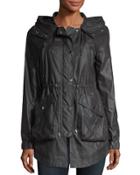 Zip-pocket Long Anorak Jacket