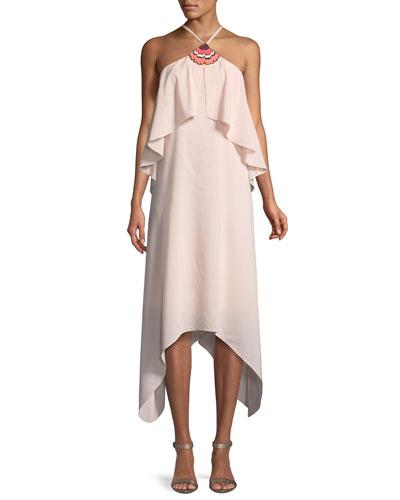 Botanical Handkerchief-hem Dress