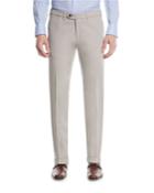 Stretch-cotton Flat-front Dress Pants,