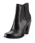 Jenny Jet Leather Chelsea Boot, Black