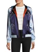 Love Stings Embellished Satin Track Jacket