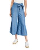 Chambray Tie-waist Culottes
