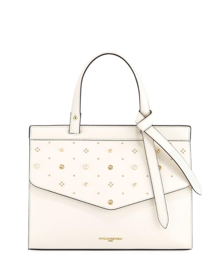 Susan Embellished Saffiano Leather
