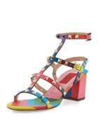 Rockstud Strappy Leather