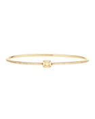 Piece 18k Yellow Gold Pave Diamond Bangle Bracelet