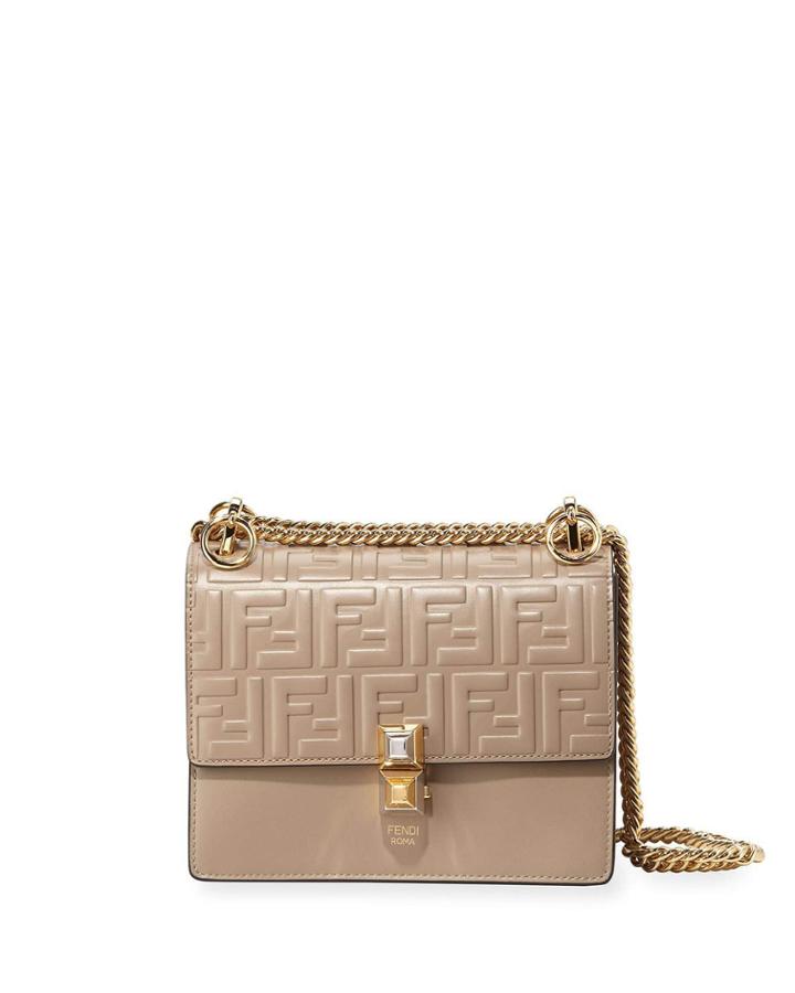 Leather Small Ff Logo Crossbody Bag