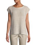 Open-stitch Sequin Sleeveless