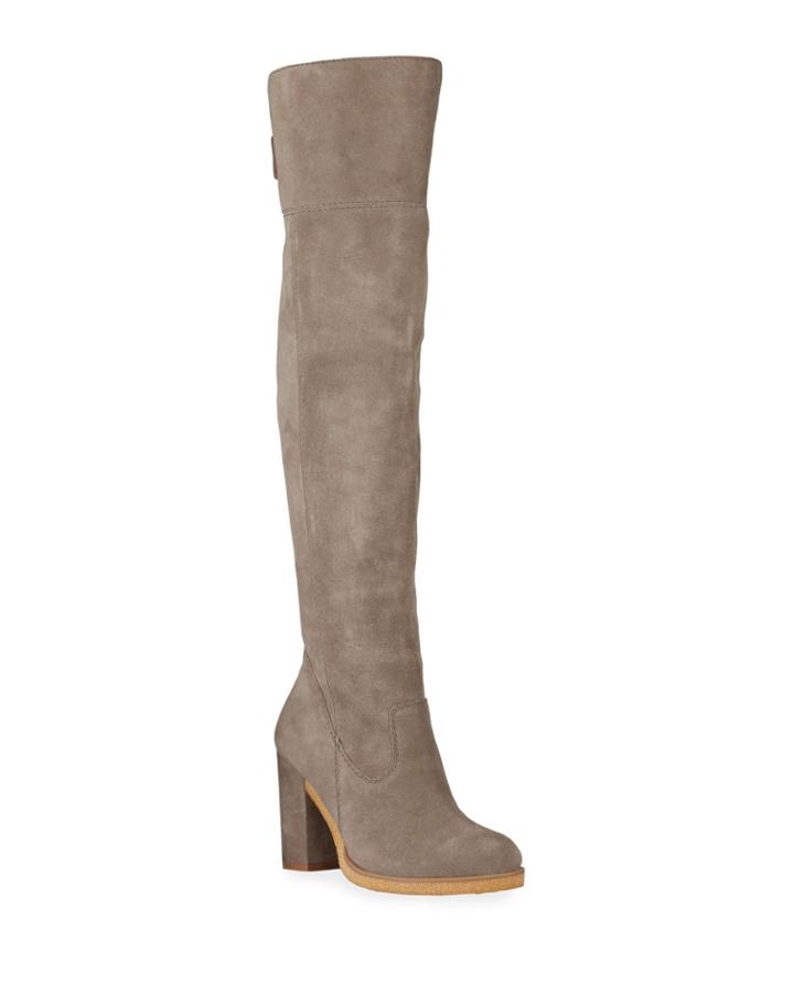 Ella Suede Knee Boots