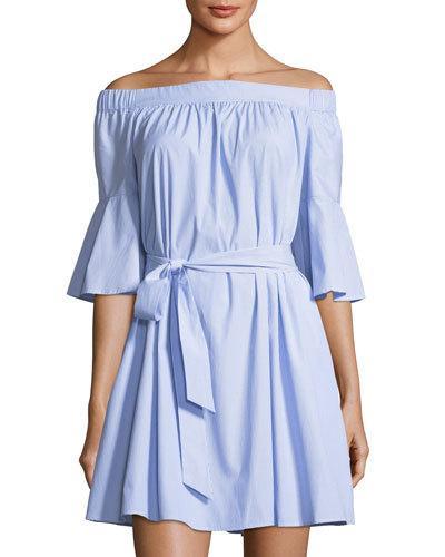 Off-the-shoulder Bell-sleeve