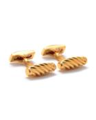 Twisted Gold-plated Cufflinks